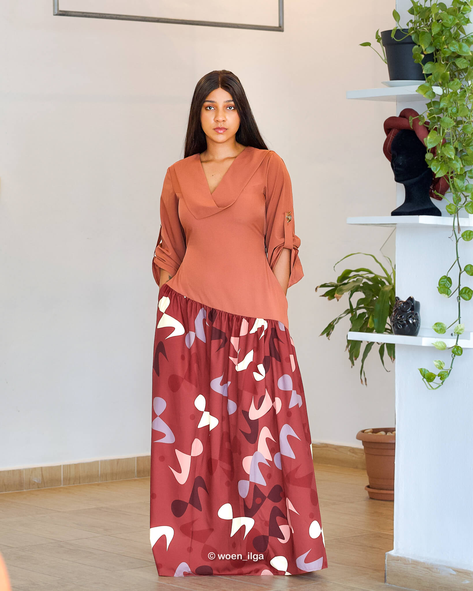Robe ADOUKE - marron